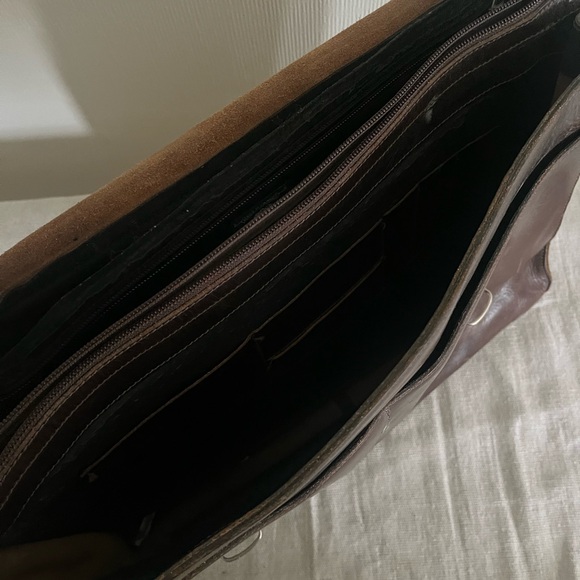 Vintage Roots Leather Chestnut Laptop Brief Bag - Picture 8 of 10